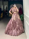 NNK1129 Tussar Silk Wedding Wear Lahenga With Blouse And Koti Wholesalers In Delhi
